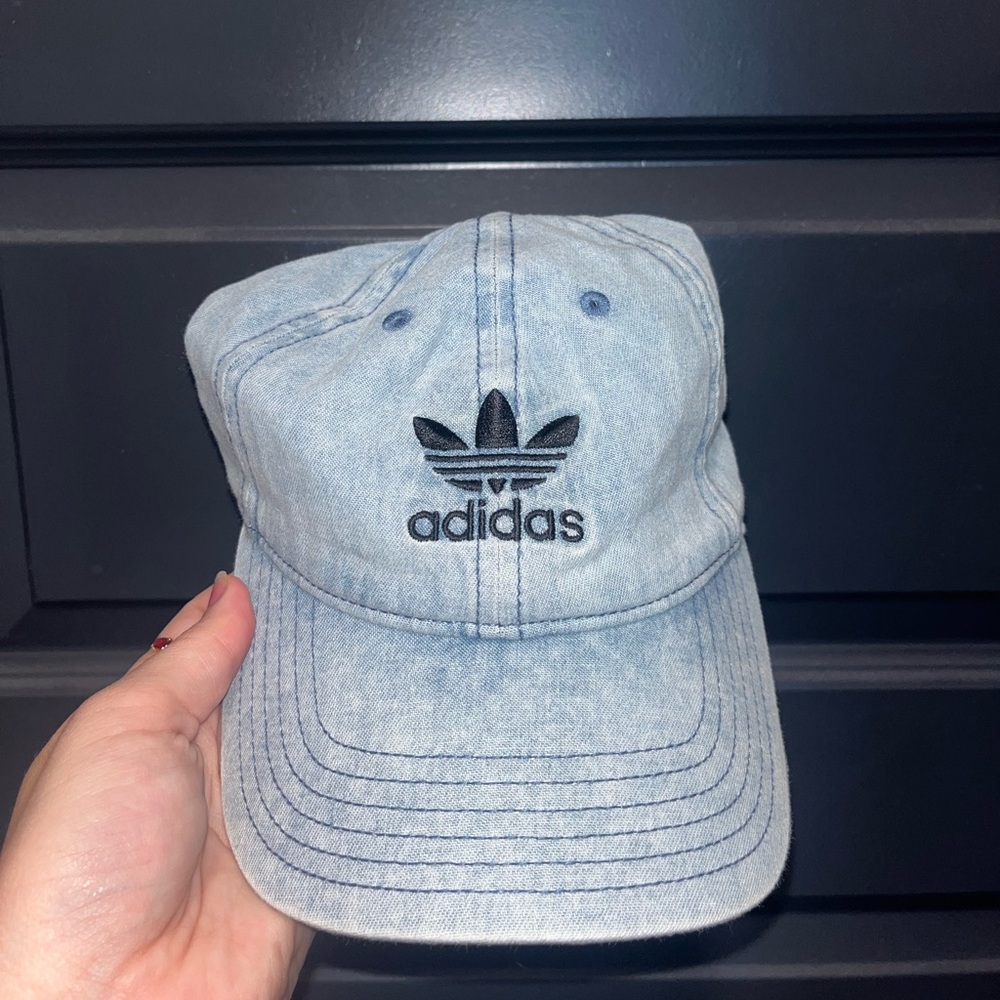 Adidas Light Blue and Gray Hat